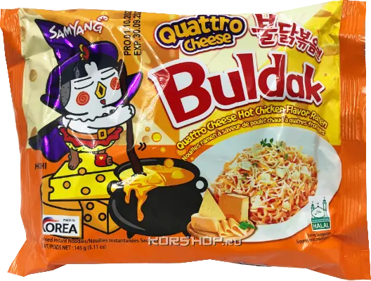 Лапша б/п Buldak (Samyang) Quattro Cheese 140г.
