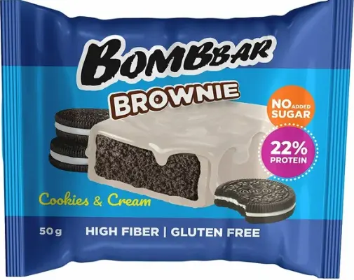 Печенье глазированное "BOMBBAR" 50гр Брауни печенье-крем