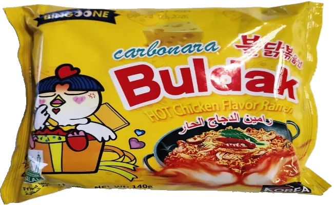 Лапша б/п Binggone (аналог Buldak) Carbonara 140г. (Желтая)