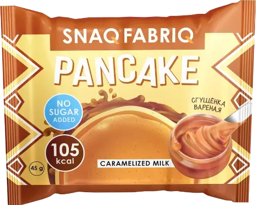 Панкейк не глазированный с начинкой "SNAQ FABRIQ" 45гр Сгущёнка вареная