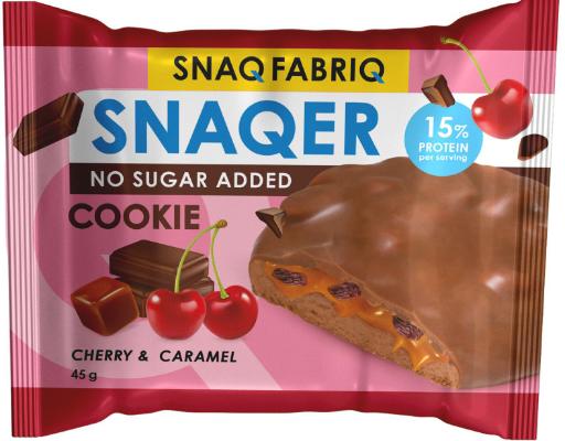 Печенье глазированное шоколадное"SNAQ FABRIQ" 45гр Вишня и карамель